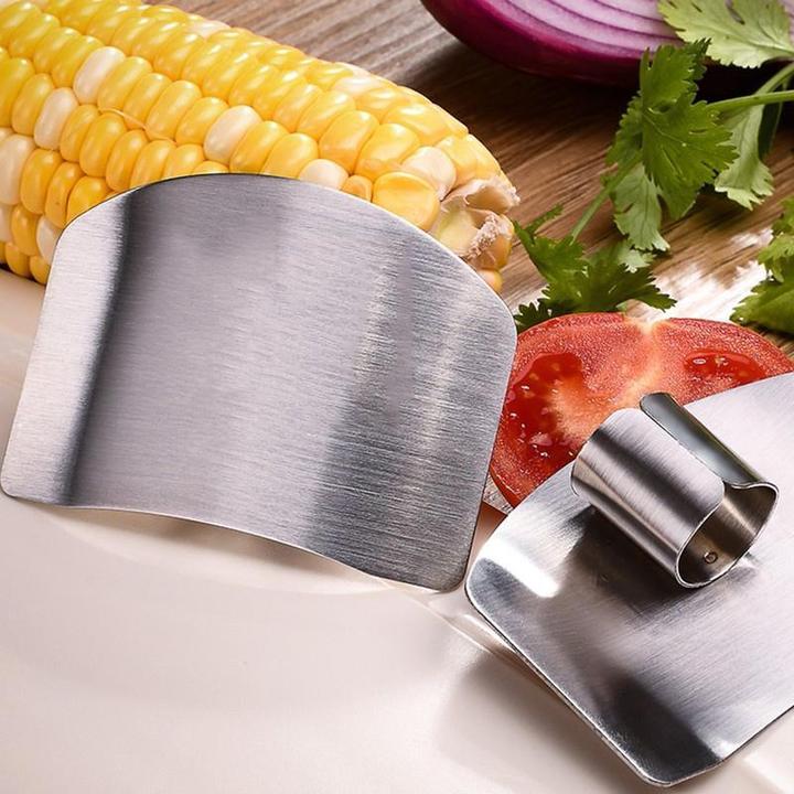 🔪 Kitchen Tool Aid Stainless Steel Finger Guard