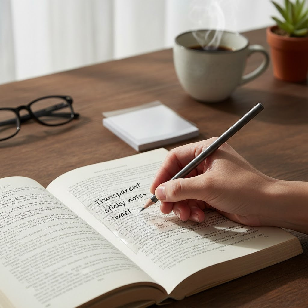 Premium Waterproof Transparent Sticky Notes - Multipurpose Study & Office Stationery