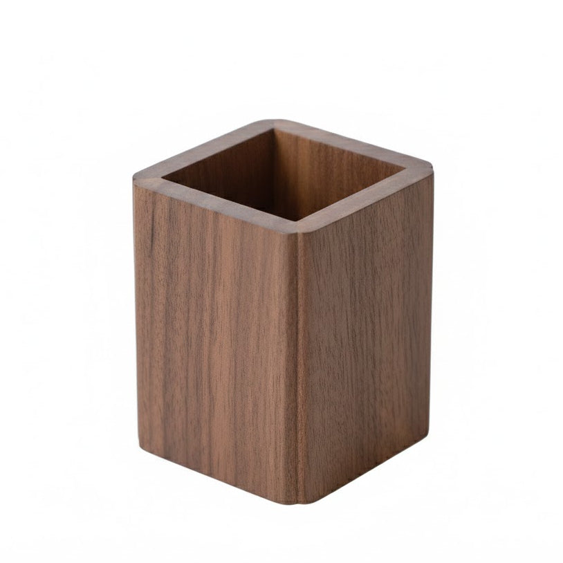 Solid Walnut Wood Minimalist Desktop Organizer