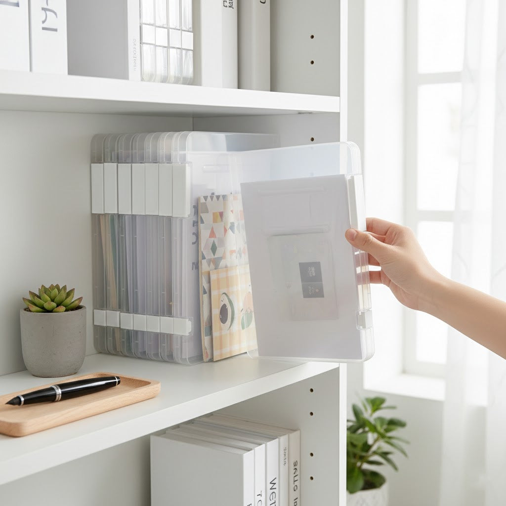 Professional Transparent A4 Document Storage and Desktop Organizer